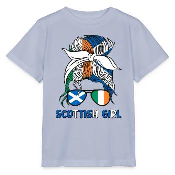 Irisches halbschottisches Mädchen Irland Schottland Éireann - Stanley/Stella Kinder T-Shirt MINI CREATOR  - Lavendel-Violett - Vorne - Braiden (125cm)
