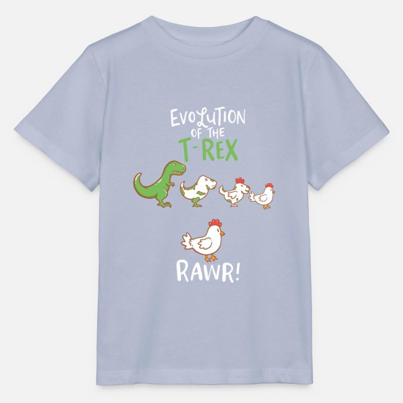 Evolution du T-Rex RAWR! Cadeau de poulet Dino - T-shirt bio MINI CREATOR Stanley/Stella Enfant - lavande-violet