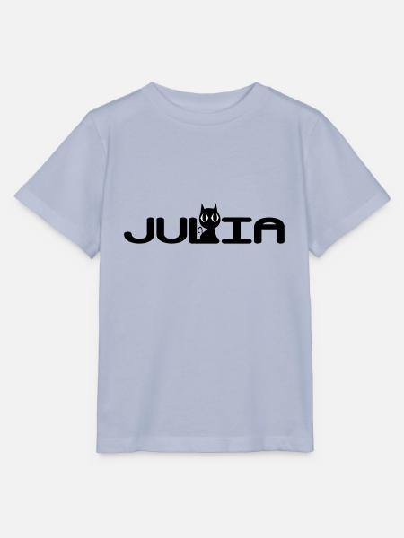 Julia mit schwarzer Katze - Stanley/Stella Kinder T-Shirt MINI CREATOR - Lavendel-Violett