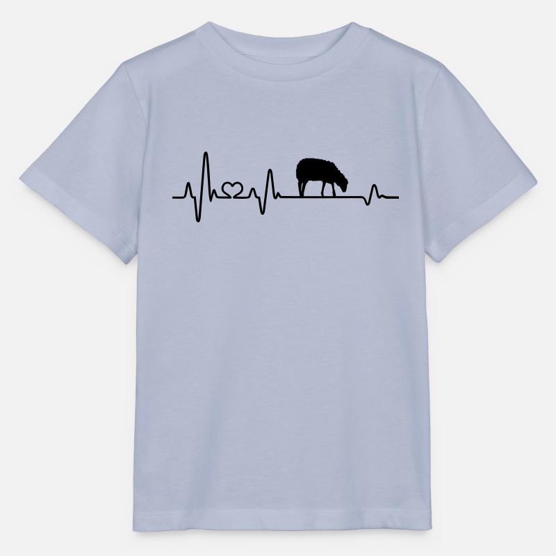 Schaf Herzschlag Schäfer Geschenkidee liebe Schafe - Stanley/Stella Kinder T-Shirt MINI CREATOR  - Lavendel-Violett
