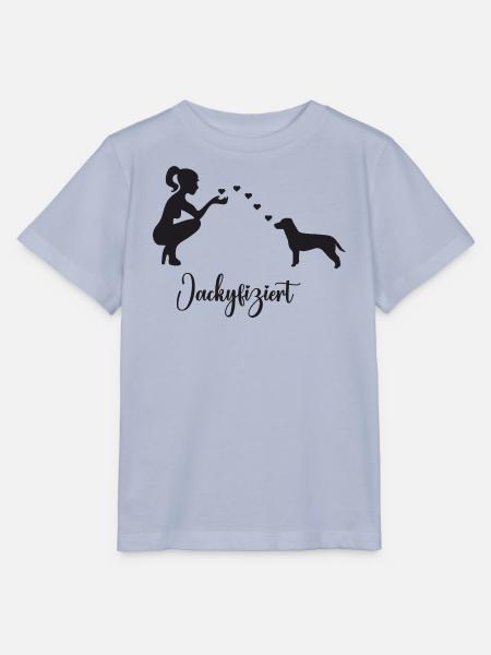 Jack Russell Terrier mit Frau - Stanley/Stella Kinder T-Shirt MINI CREATOR - Lavendel-Violett