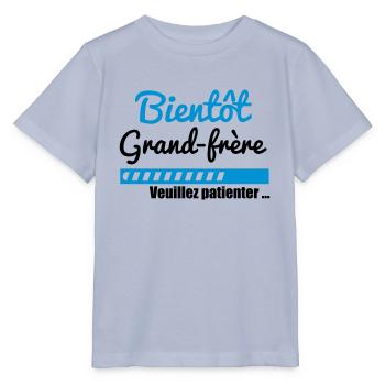 Bientôt grand-frère - grand frère - T-shirt bio MINI CREATOR Stanley/Stella Enfant - lavande-violet - Devant - Braiden (125cm)