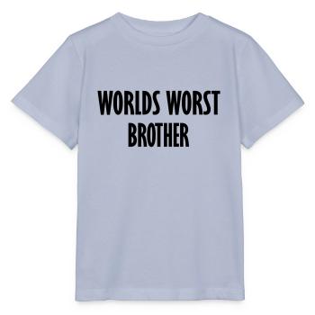 worlds worst brother - Stanley/Stella MINI CREATOR Kids’ T-Shirt - lavender-violet - Front - Braiden (125cm)