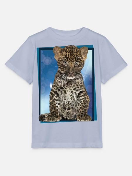 Leopard - Stanley/Stella Kinder T-Shirt MINI CREATOR - Lavendel-Violett