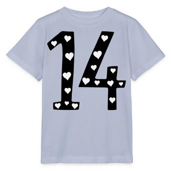 14 Geburtstag mit Herz - Stanley/Stella Kinder T-Shirt MINI CREATOR  - Lavendel-Violett - Vorne - Braiden (125cm)