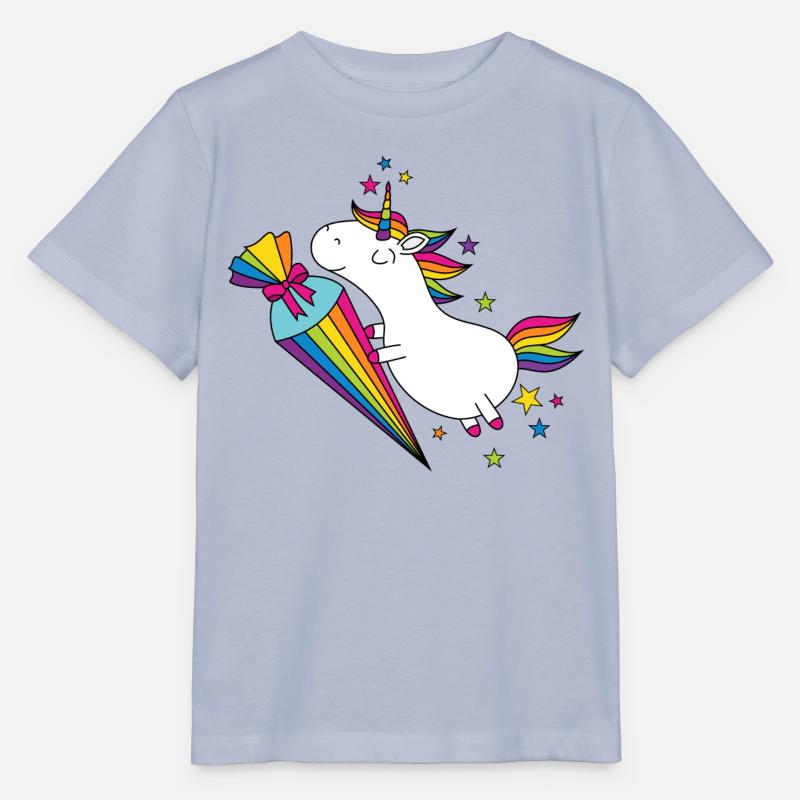 Einhorn Einschulung Schulkind Schule Zuckertüte - Stanley/Stella Kinder T-Shirt MINI CREATOR - Lavendel-Violett