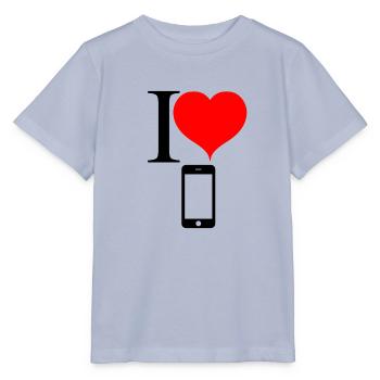 I love mobile and smartphone - Stanley/Stella MINI CREATOR Kids’ T-Shirt - lavender-violet - Front - Braiden (125cm)