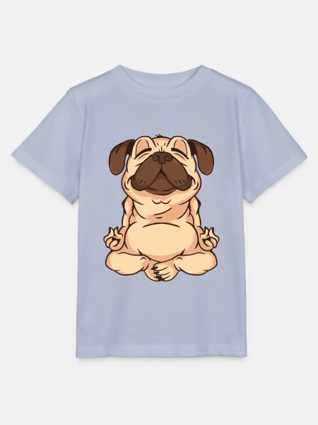 yoga mops pug - Stanley/Stella Kinder T-Shirt MINI CREATOR - Lavendel-Violett