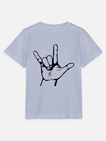 rock hand - Stanley/Stella Kinder T-Shirt MINI CREATOR - Lavendel-Violett