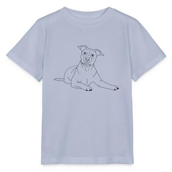 American Staffordshire Terrier - Stanley/Stella Kinder T-Shirt MINI CREATOR  - Lavendel-Violett - Vorne - Braiden (125cm)