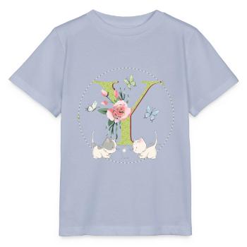 Anfangsbuchstabe Y mit Katze - Stanley/Stella Kinder T-Shirt MINI CREATOR  - Lavendel-Violett - Vorne - Braiden (125cm)