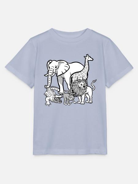 Afrika Tiere - Stanley/Stella Kinder T-Shirt MINI CREATOR - Lavendel-Violett