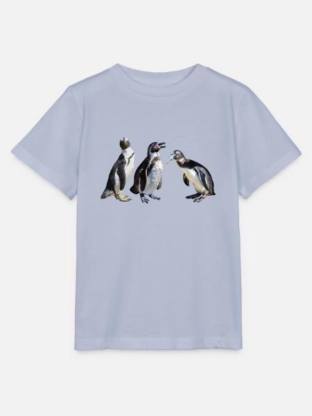 Brillenpinguin, Pinguin mit Fisch, Afrika Tiere - Stanley/Stella Kinder T-Shirt MINI CREATOR - Lavendel-Violett