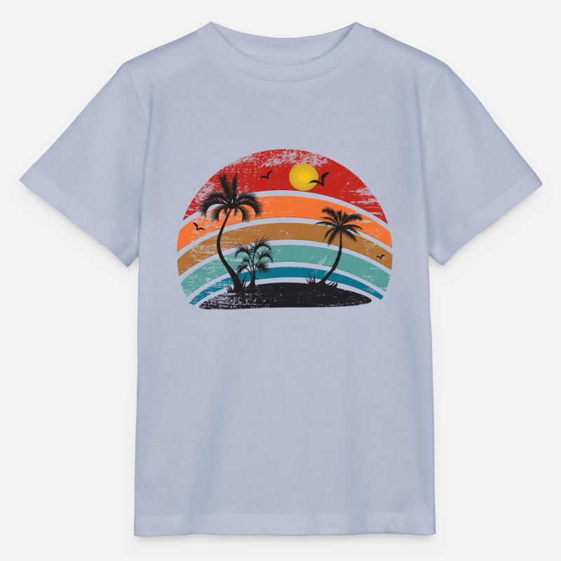 Coucher de soleil rétro - T-shirt bio MINI CREATOR Stanley/Stella Enfant - lavande-violet