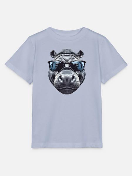Nilpferd mit Sonnenbrille - Stanley/Stella Kinder T-Shirt MINI CREATOR - Lavendel-Violett