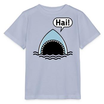 Hai! (Haifisch / Sprechblase / Comic / Cartoon) - Stanley/Stella Kinder T-Shirt MINI CREATOR  - Lavendel-Violett - Vorne - Braiden (125cm)
