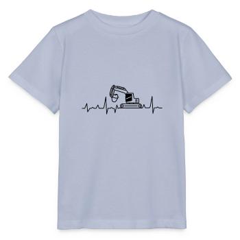 Bauarbeiter T-Shirt · Heartbeat · Bagger · Kran - Stanley/Stella Kinder T-Shirt MINI CREATOR  - Lavendel-Violett - Vorne - Braiden (125cm)