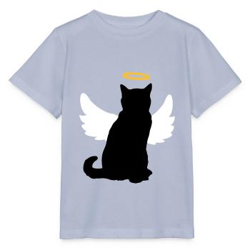 Engelskatze mit Flügeln und Heiligenschein! - Stanley/Stella Kinder T-Shirt MINI CREATOR  - Lavendel-Violett - Vorne - Braiden (125cm)