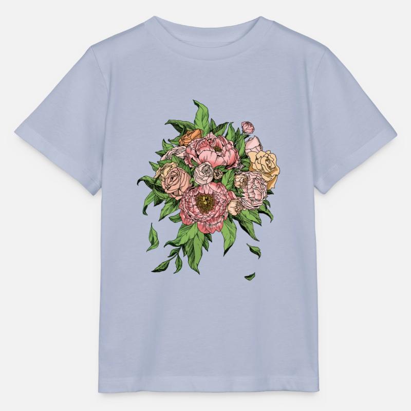 Blumen sind das Lächeln der Erde. Ralph Waldo Emer - Stanley/Stella Kinder T-Shirt MINI CREATOR  - Lavendel-Violett