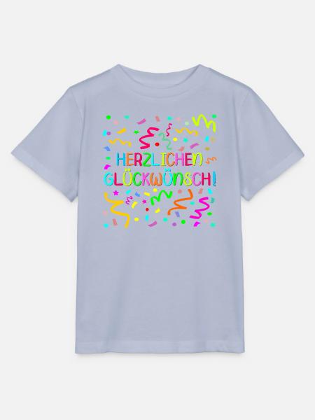 Herzlichen Glückwunsch Geburtstagsgrüße Konfetti - Stanley/Stella Kinder T-Shirt MINI CREATOR - Lavendel-Violett