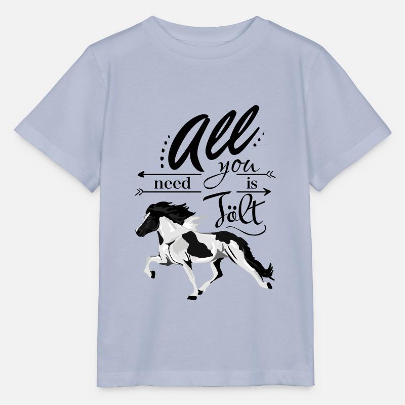 Rapp Schecke Isländer: All you need is Tölt - Stanley/Stella Kinder T-Shirt MINI CREATOR  - Lavendel-Violett
