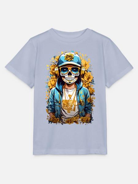 Goldene Zucker Schädel - Stanley/Stella Kinder T-Shirt MINI CREATOR  - Lavendel-Violett