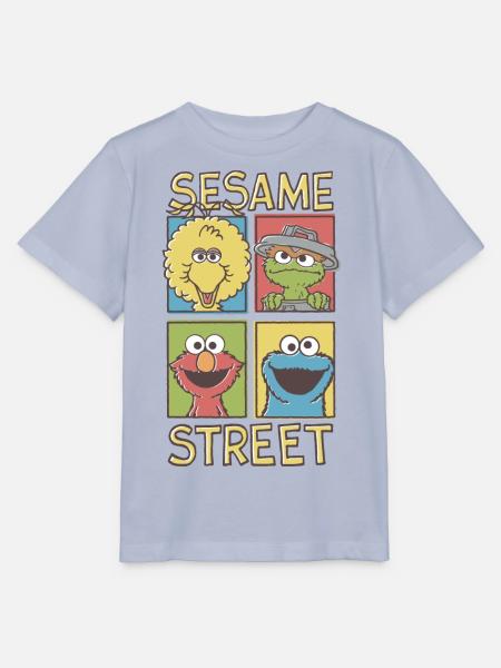 Sesamstraße Bibo, Oscar, Elmo, Krümelmonster - Stanley/Stella Kinder T-Shirt MINI CREATOR  - Lavendel-Violett