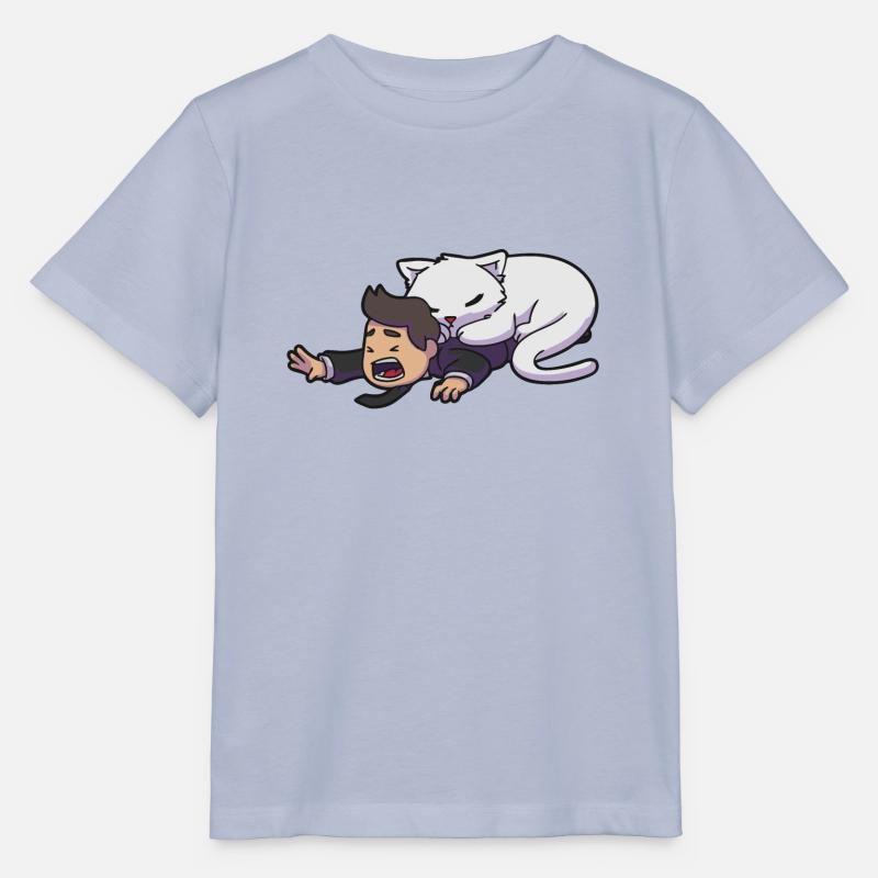 Chat en peluche - T-shirt bio MINI CREATOR Stanley/Stella Enfant - lavande-violet
