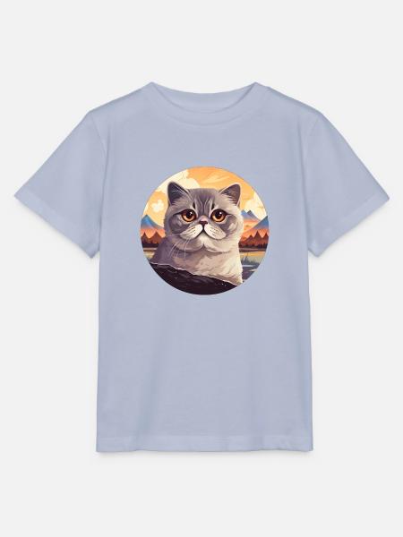 Schottische Faltohrkatze - Stanley/Stella Kinder T-Shirt MINI CREATOR  - Lavendel-Violett
