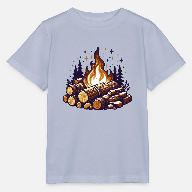 BÛCHE DE FEU DE CAMP FORÊT CHALEUR HIVERNALE BÛCHE DE FEU DE CAMP - T-shirt bio MINI CREATOR Stanley/Stella Enfant - lavande-violet