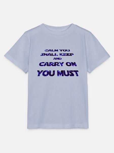 Statement - CALM YOU SHALL KEEP -galaxy - Stanley/Stella Kinder T-Shirt MINI CREATOR  - Lavendel-Violett