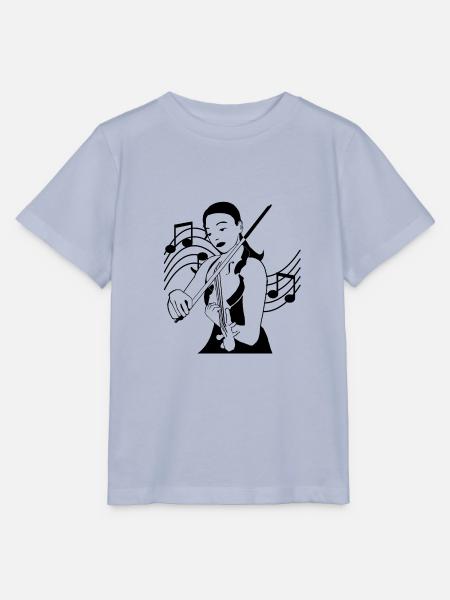 Geiger-Bratsche spielt Geige in Konzertnote - Stanley/Stella Kinder T-Shirt MINI CREATOR - Lavendel-Violett
