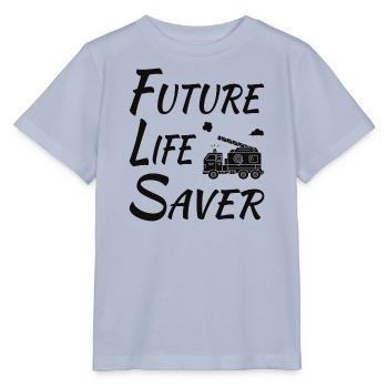Future Life Saver with Fire Truck - Stanley/Stella MINI CREATOR Kids’ T-Shirt - lavender-violet - Front - Braiden (125cm)