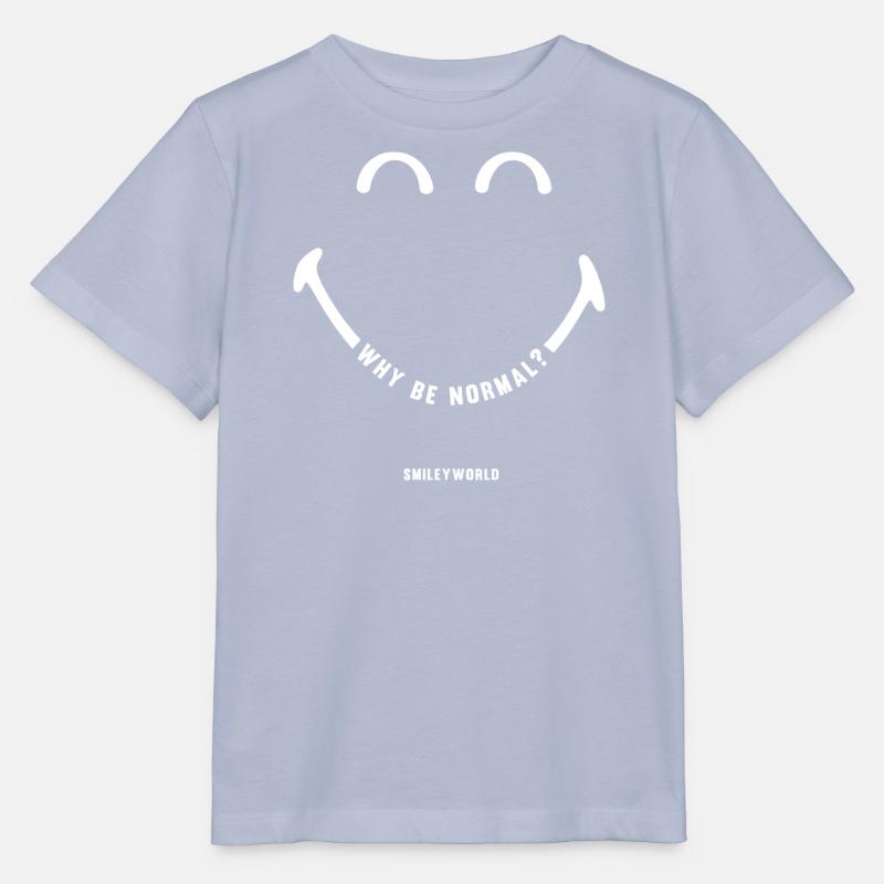 SmileyWorld Why Be Normal? Smiling Face - Stanley/Stella MINI CREATOR Kids’ T-Shirt - lavender-violet