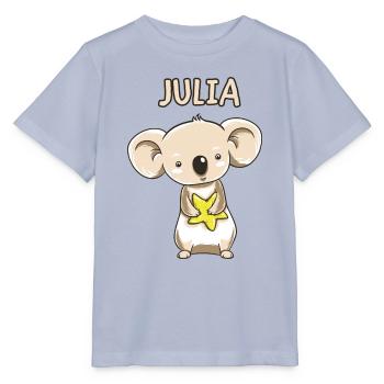 Koala enfant drôle copie cadeau d'anniversaire Julia - T-shirt bio MINI CREATOR Stanley/Stella Enfant - lavande-violet - Devant - Braiden (125cm)
