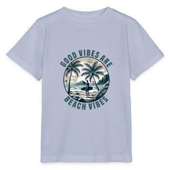 Surfen Surfer Sommer Palmen Strand Sonne Urlaub - Stanley/Stella Kinder T-Shirt MINI CREATOR  - Lavendel-Violett - Vorne - Braiden (125cm)