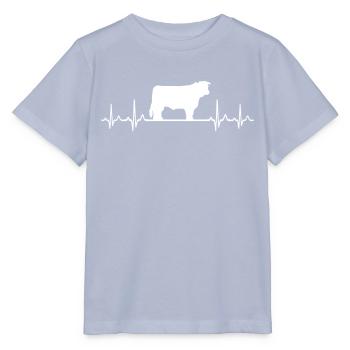 Hereford Rancher - Pulse Heartbeat Cow Farmer - Stanley/Stella MINI CREATOR Kids’ T-Shirt - lavender-violet - Front - Braiden (125cm)