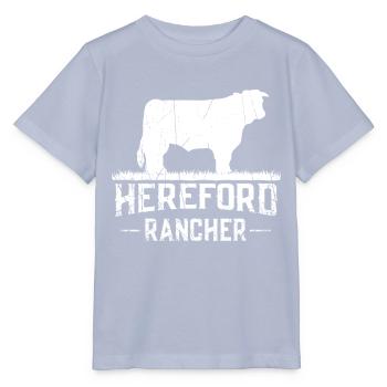 Hereford Rancher Hereford Cow - Stanley/Stella MINI CREATOR Kids’ T-Shirt - lavender-violet - Front - Braiden (125cm)