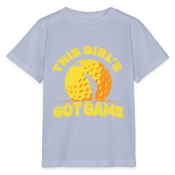 Dieses Mädchen Bekam Spiel-golfspieler-golfspieler - Stanley/Stella Kinder T-Shirt MINI CREATOR  - Lavendel-Violett - Vorne - Braiden (125cm)