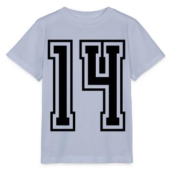 14 Numéro de numéro - T-shirt bio MINI CREATOR Stanley/Stella Enfant - lavande-violet - Devant - Braiden (125cm)