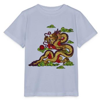 Chinesischer Drache - Stanley/Stella Kinder T-Shirt MINI CREATOR  - Lavendel-Violett - Vorne - Braiden (125cm)