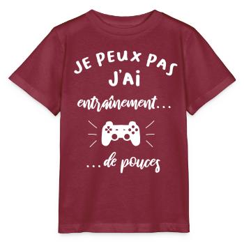 jeux vidéos drôle - T-shirt bio MINI CREATOR Stanley/Stella Enfant - bordeaux - Devant - Kain (125cm)