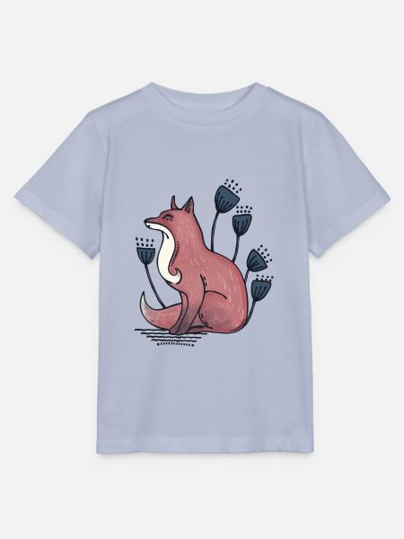 Fuchs mit Blumen - Stanley/Stella Kinder T-Shirt MINI CREATOR - Lavendel-Violett