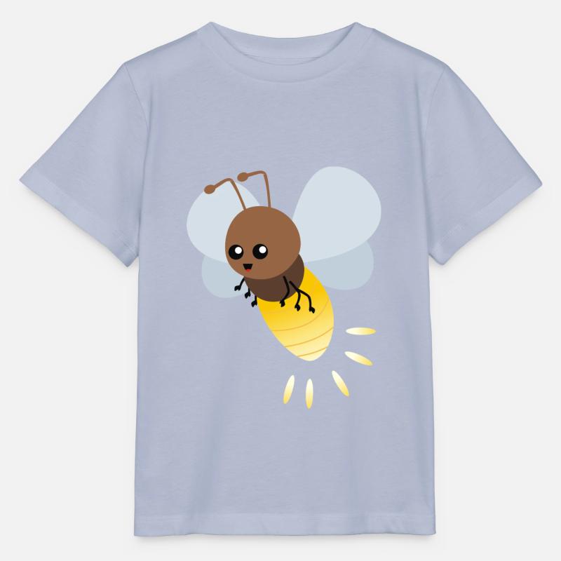 Dessin animé mignon luciole - T-shirt bio MINI CREATOR Stanley/Stella Enfant - lavande-violet