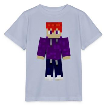 Lila Pixel Hoodie Skin - Stanley/Stella Kinder T-Shirt MINI CREATOR  - Lavendel-Violett - Vorne - Braiden (125cm)