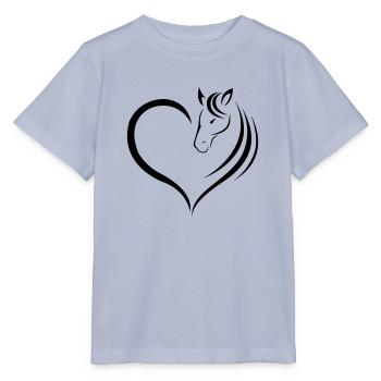 Horse Lovers - Cute Shirt for Girls - Stanley/Stella Kinder T-Shirt MINI CREATOR  - Lavendel-Violett - Vorne - Braiden (125cm)