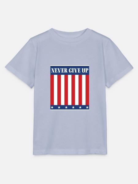 Never give up - Stanley/Stella Kinder T-Shirt MINI CREATOR - Lavendel-Violett