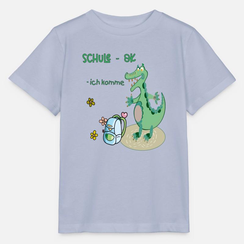 Schule Einschulung Krokodil - Stanley/Stella Kinder T-Shirt MINI CREATOR  - Lavendel-Violett