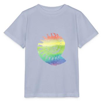 Fossil ammonite in rainbow colored gift - Stanley/Stella MINI CREATOR Kids’ T-Shirt - lavender-violet - Front - Braiden (125cm)