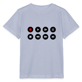 Music Video Player Buttons Play Icons Icons - Stanley/Stella MINI CREATOR Kids’ T-Shirt - lavender-violet - Front - Braiden (125cm)